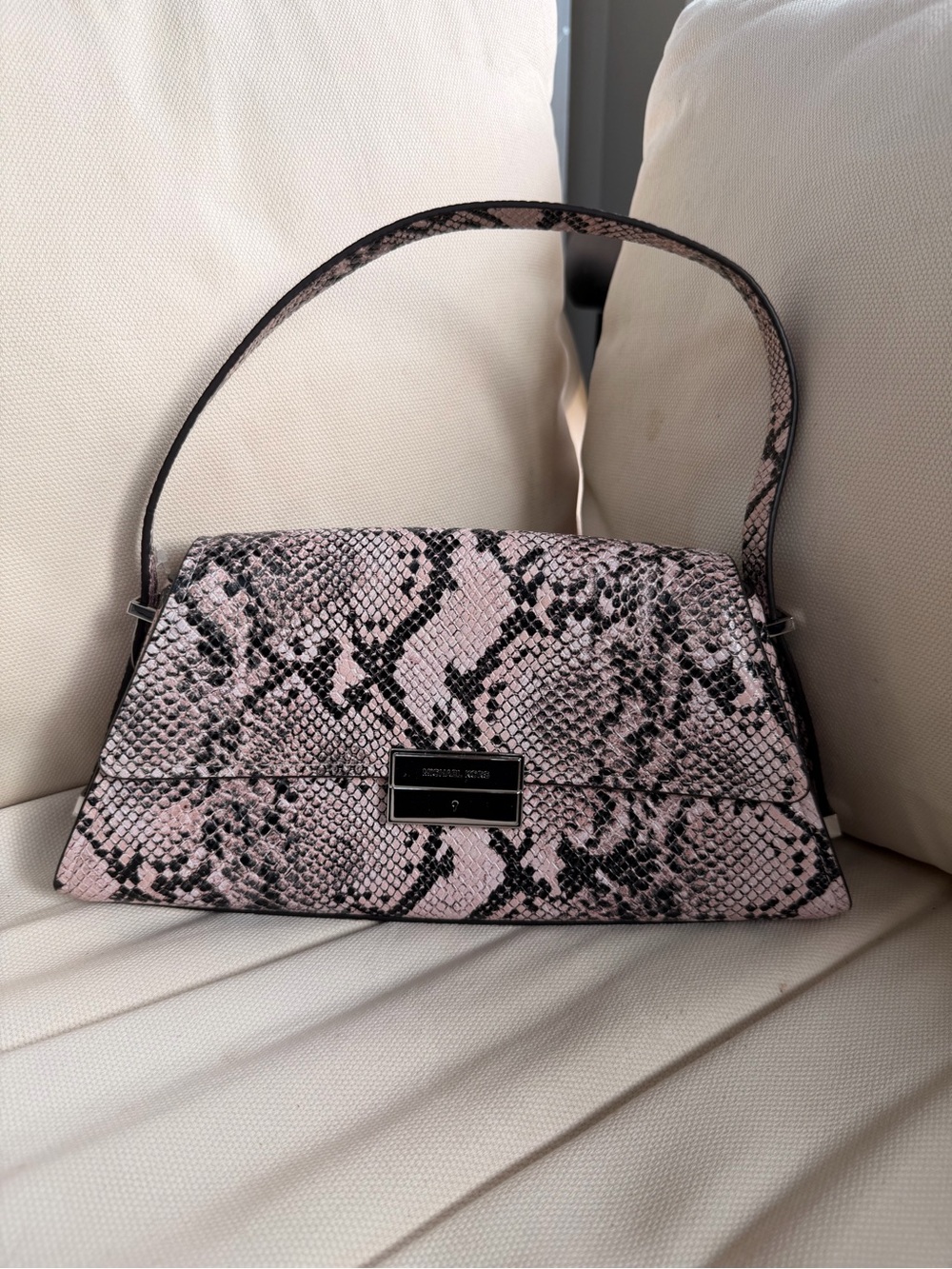 Michael Kors Ludlow Medium Snake-Embossed Leather Shoulder Bag